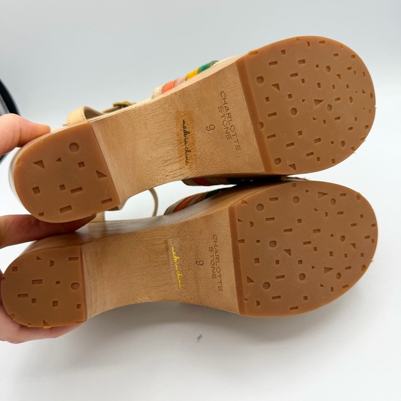 Charolette Stone Donna Multi Retro Platform Sandals with Multicolor Stripes clog - Picture 4 of 8